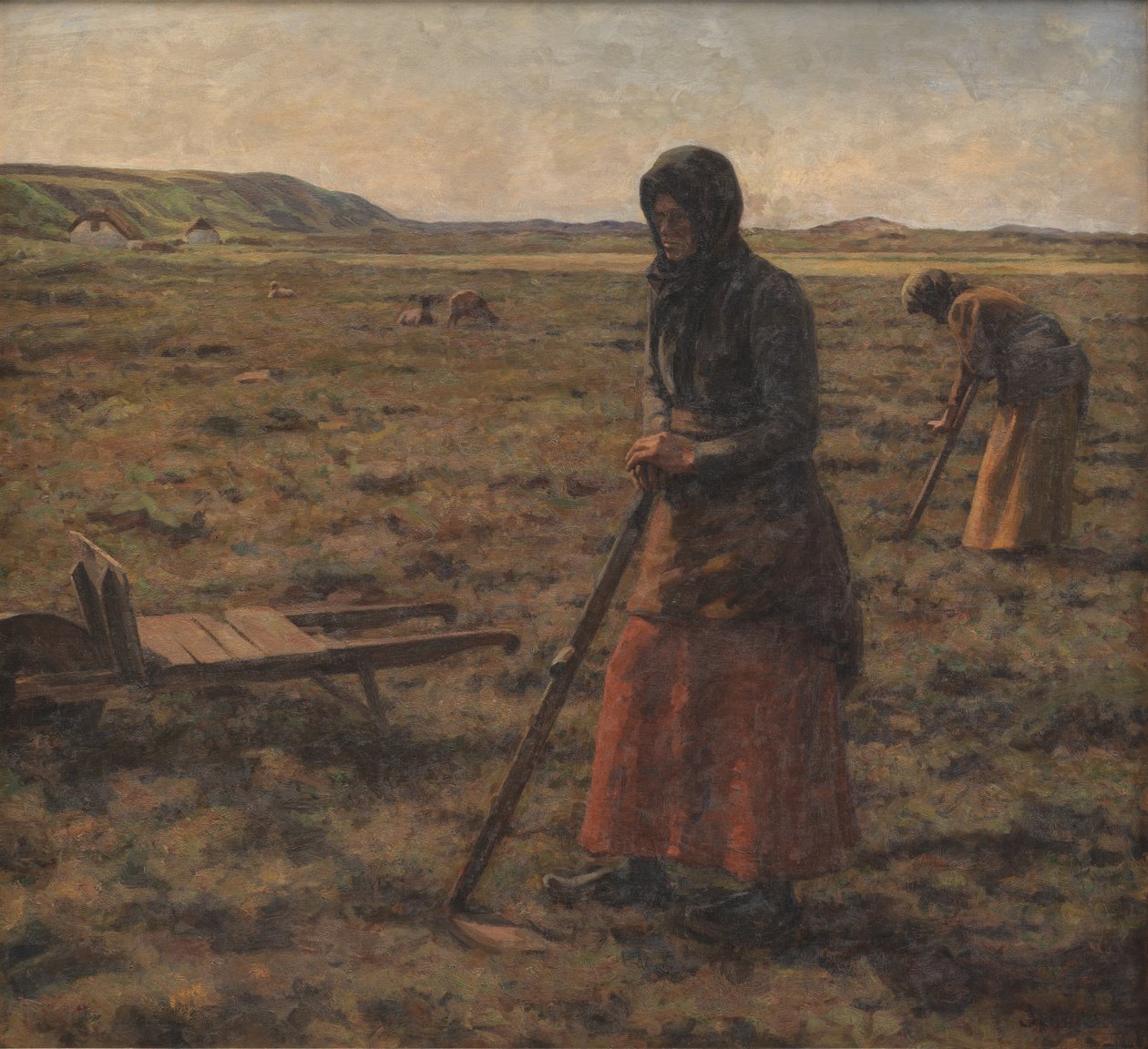 Vrouwen hakken heide door Jens Vige