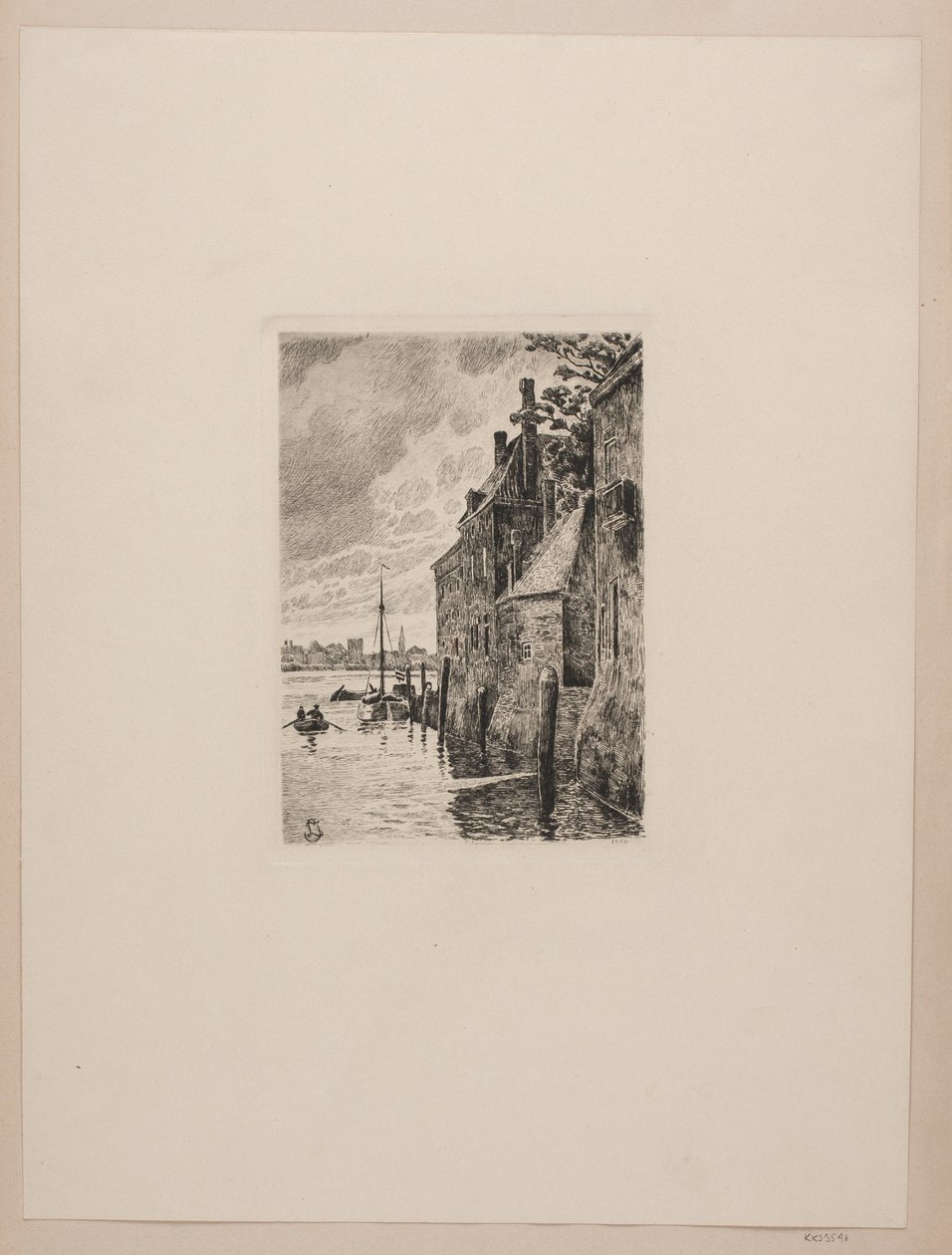 Oude huizen in Dordrecht door Jensen