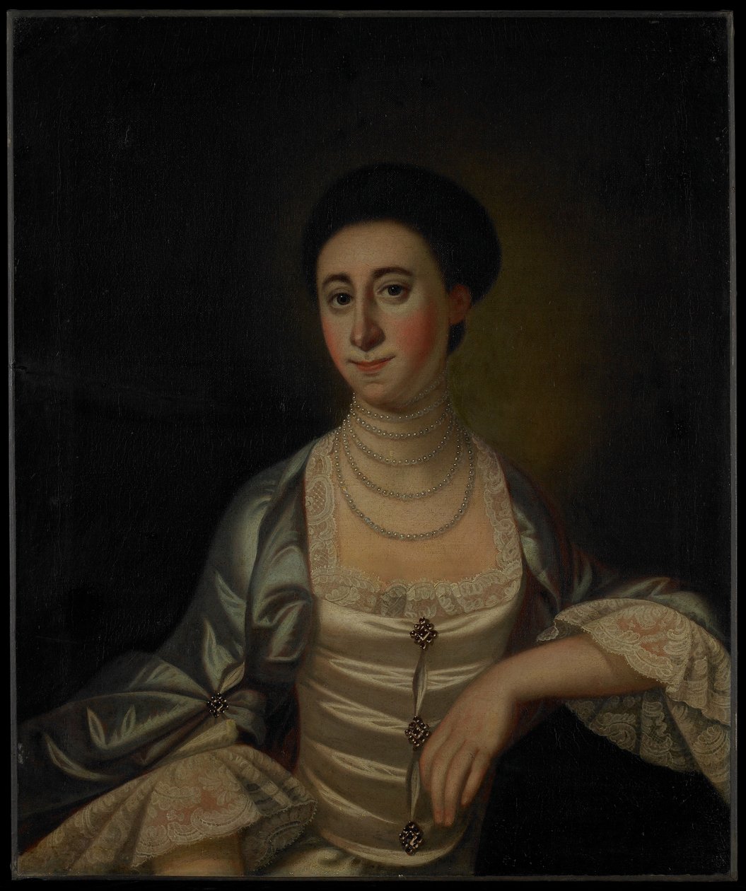 Portret van Marcy Olney, c.1771 door Jeremiah Theus