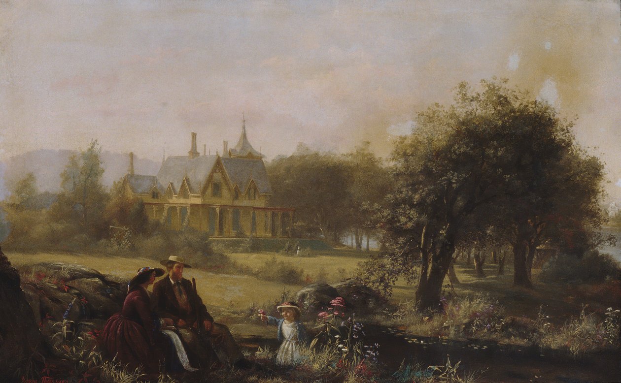 Zomerbloemen, 1859 door Jerome Thompson