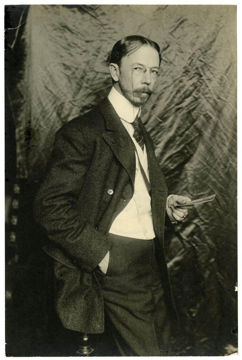 Irving Wiles, kunstenaar, 1906 door Jessie Tarbox Beals