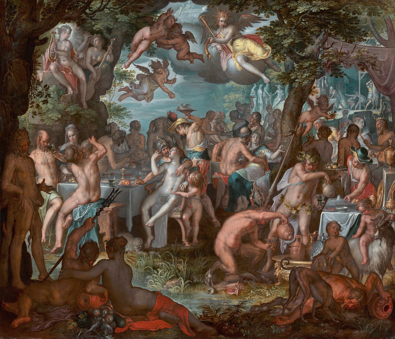 De Bruiloft van Peleus en Thetis door Joachim Wtewael or Utewael