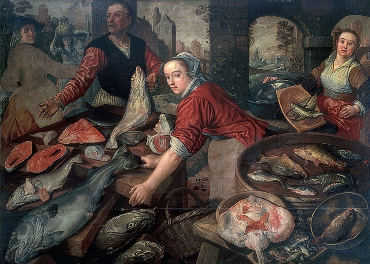 Vismarkt door Joachim Beuckelaer