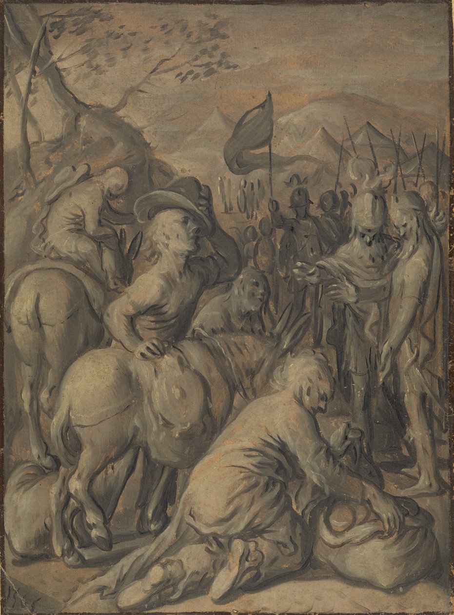 De list van de Gibeonieten door Joachim Beuckelaer