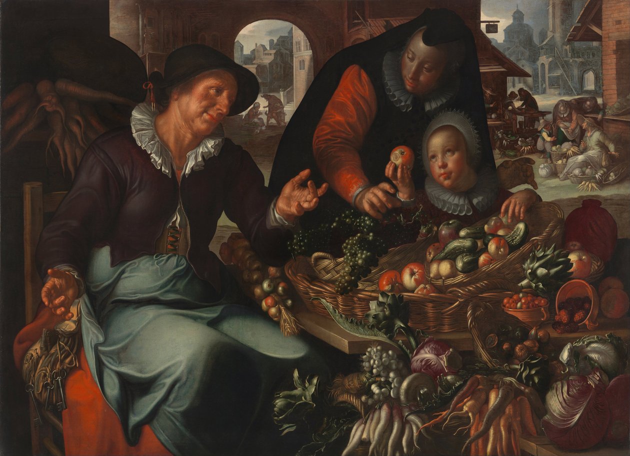 De fruit- en groenteverkoper, c. 1618 door Joachim Wtewael or Utewael