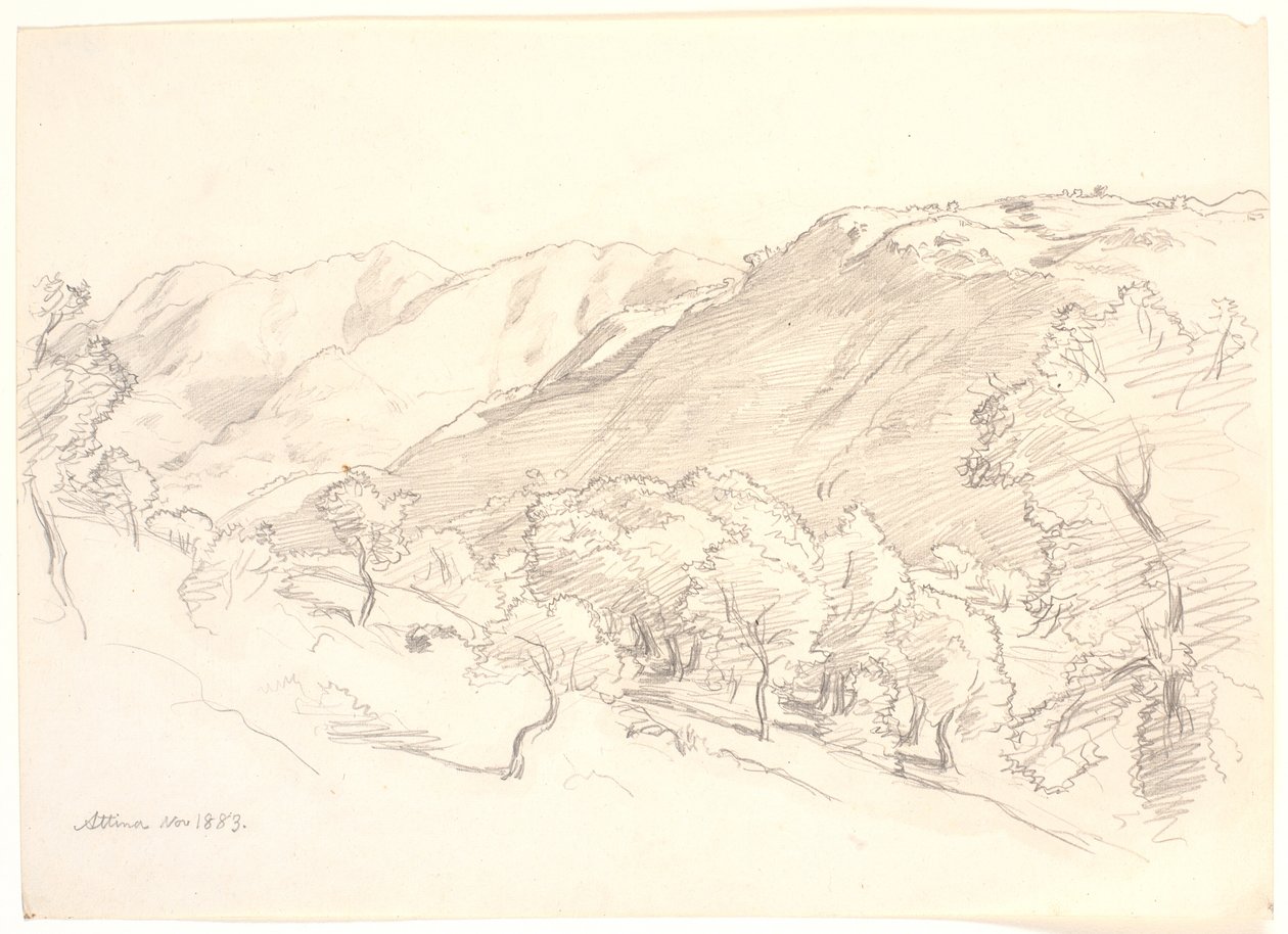 Berglandschap, Attina door Joakim Frederik Skovgaard