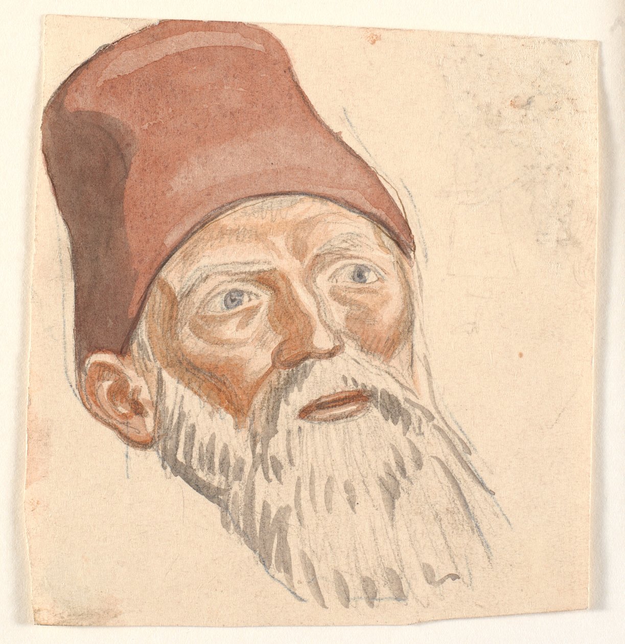 Studie van het Hoofd van een Bejaarde Man met Baard door Joakim Frederik Skovgaard