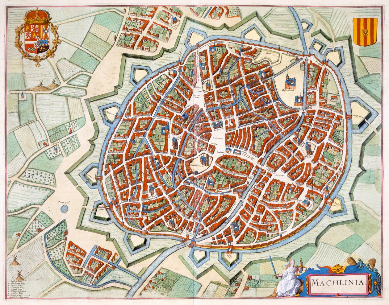 Mechelen, 1649 door Joan Blaeu