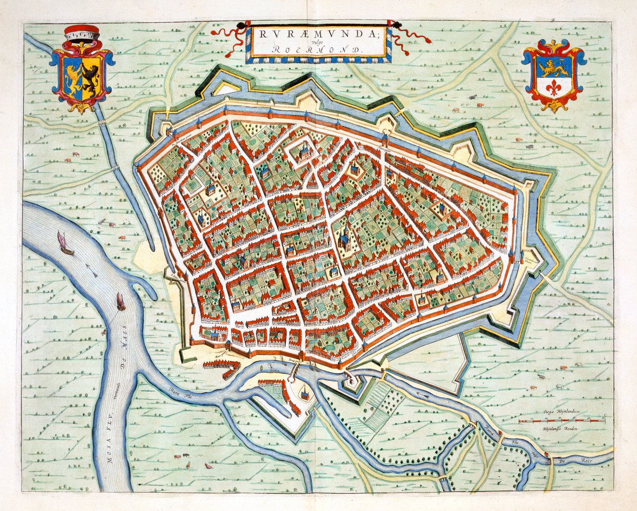 Roermond, 1649 door Joan Blaeu