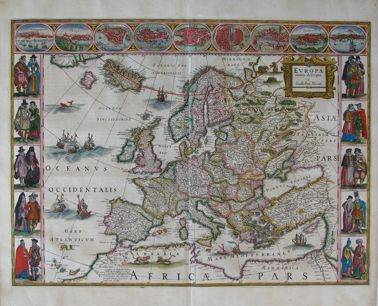 Europese kaart uit: Atlas Maior door Joan Blaeu