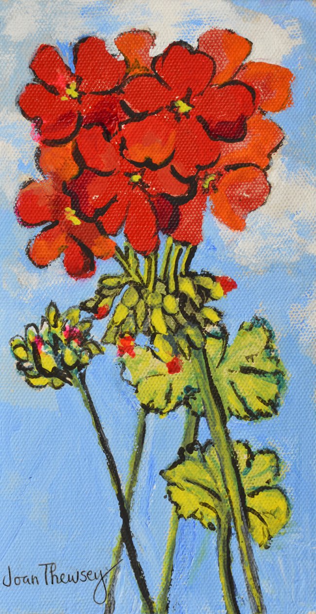 Geranium Spray, 2017 door Joan Thewsey