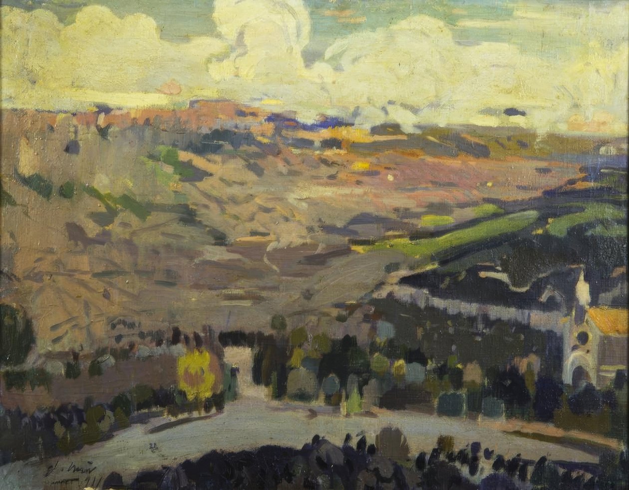 Uitzicht op L’Aleixar door Joaquim Mir i Trinxet