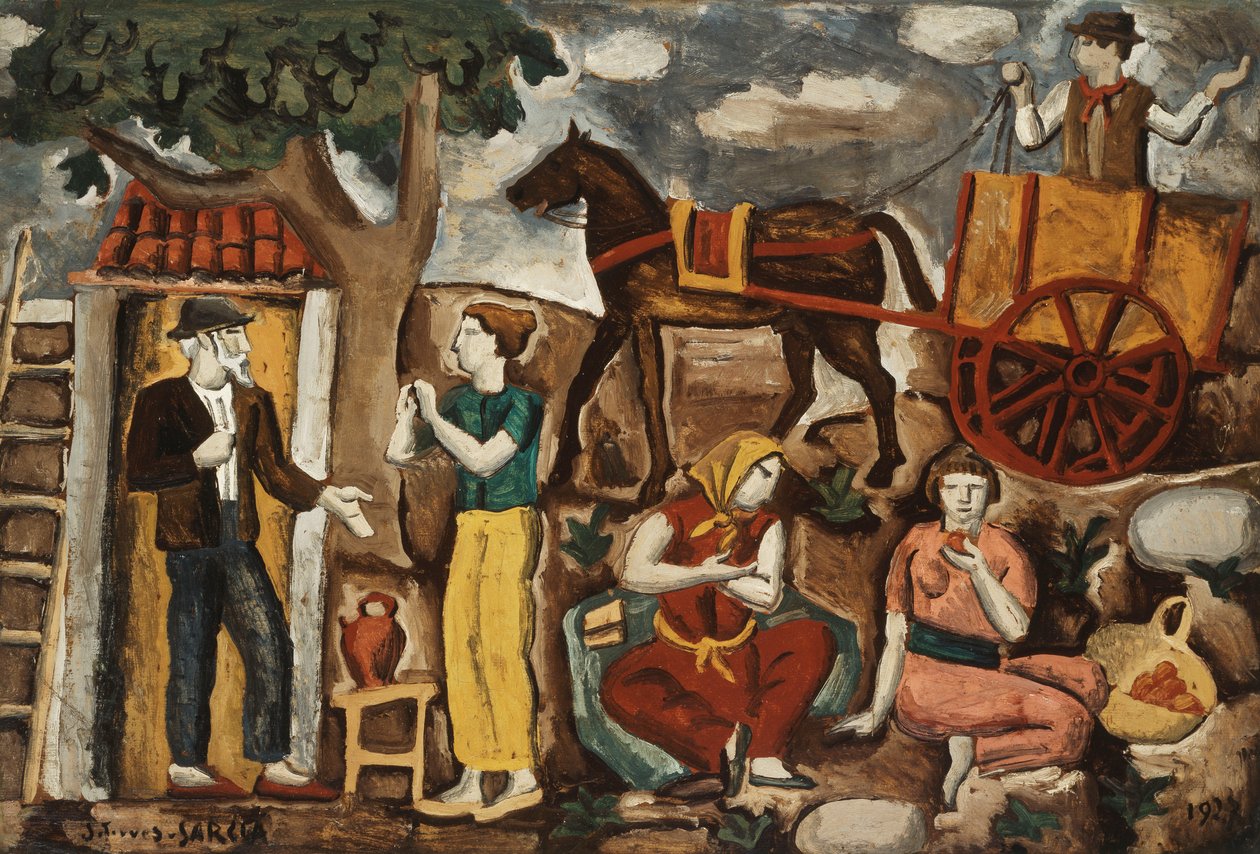 Boeren door Joaquin Torres Garcia