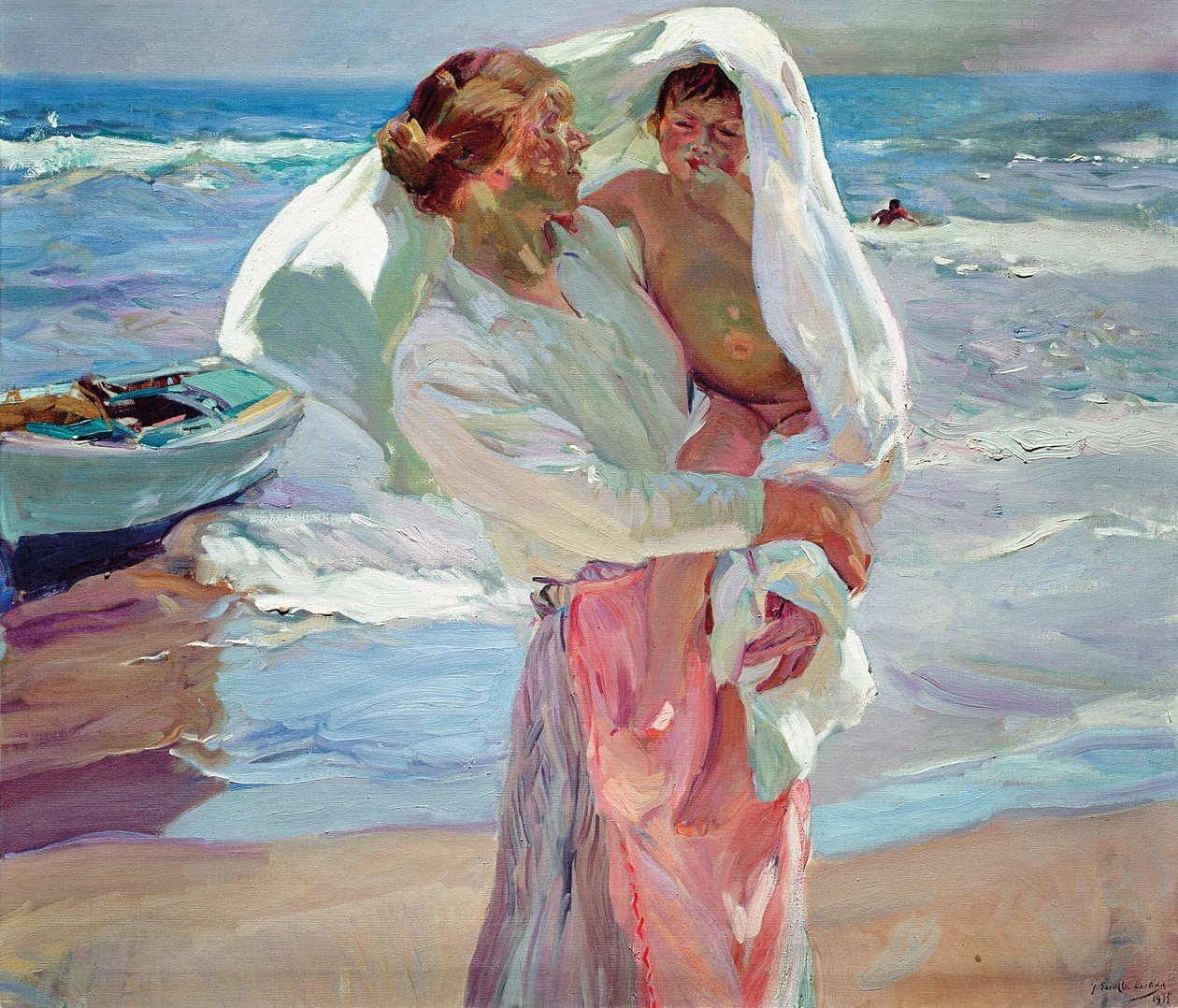 Na het baden door Joaquín Sorolla