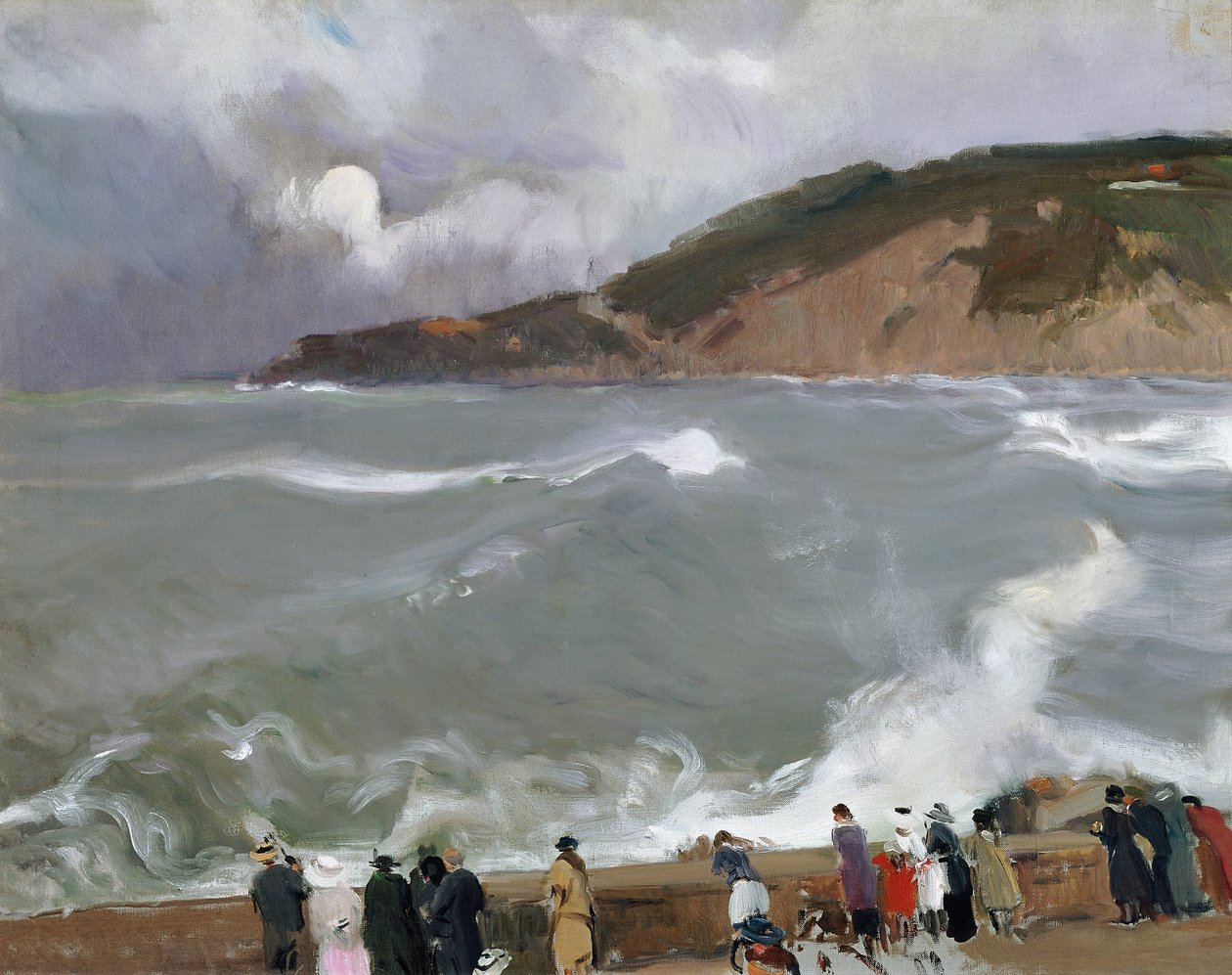 Golfbreker, San Sebastian door Joaquín Sorolla