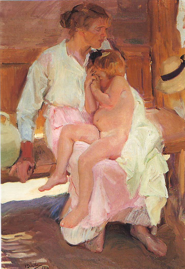 Moeder en Dochter door Joaquín Sorolla