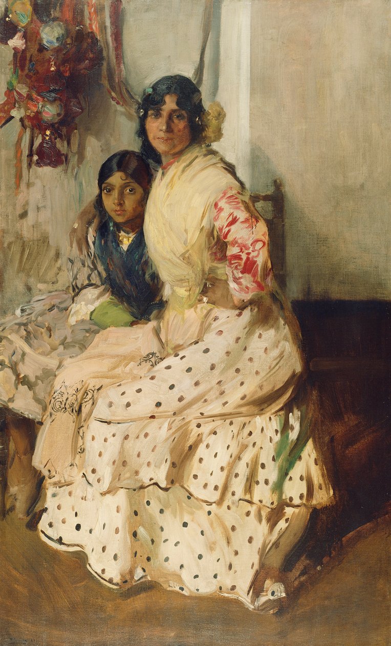 Pepilla de zigeunerin en haar dochter door Joaquín Sorolla