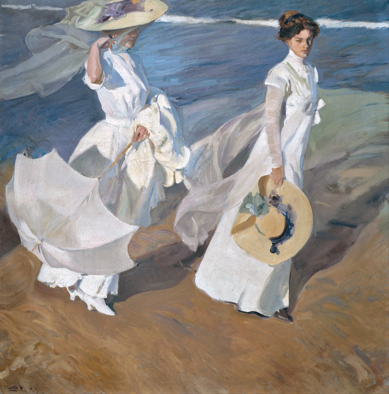 Wandelen langs de kust door Joaquín Sorolla