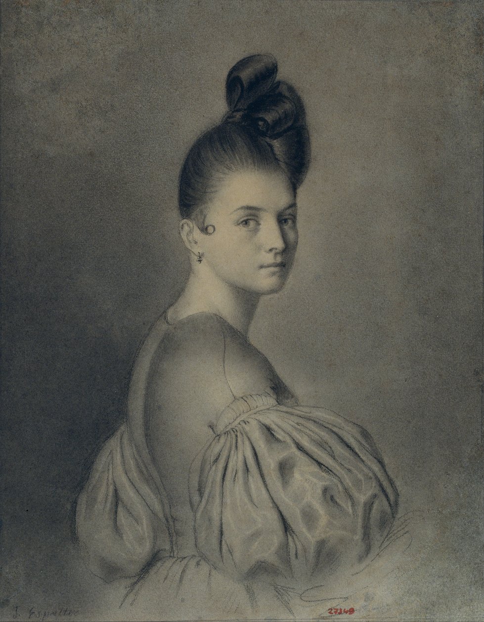 Portret van een dame door Joaquín Espalter y Rull