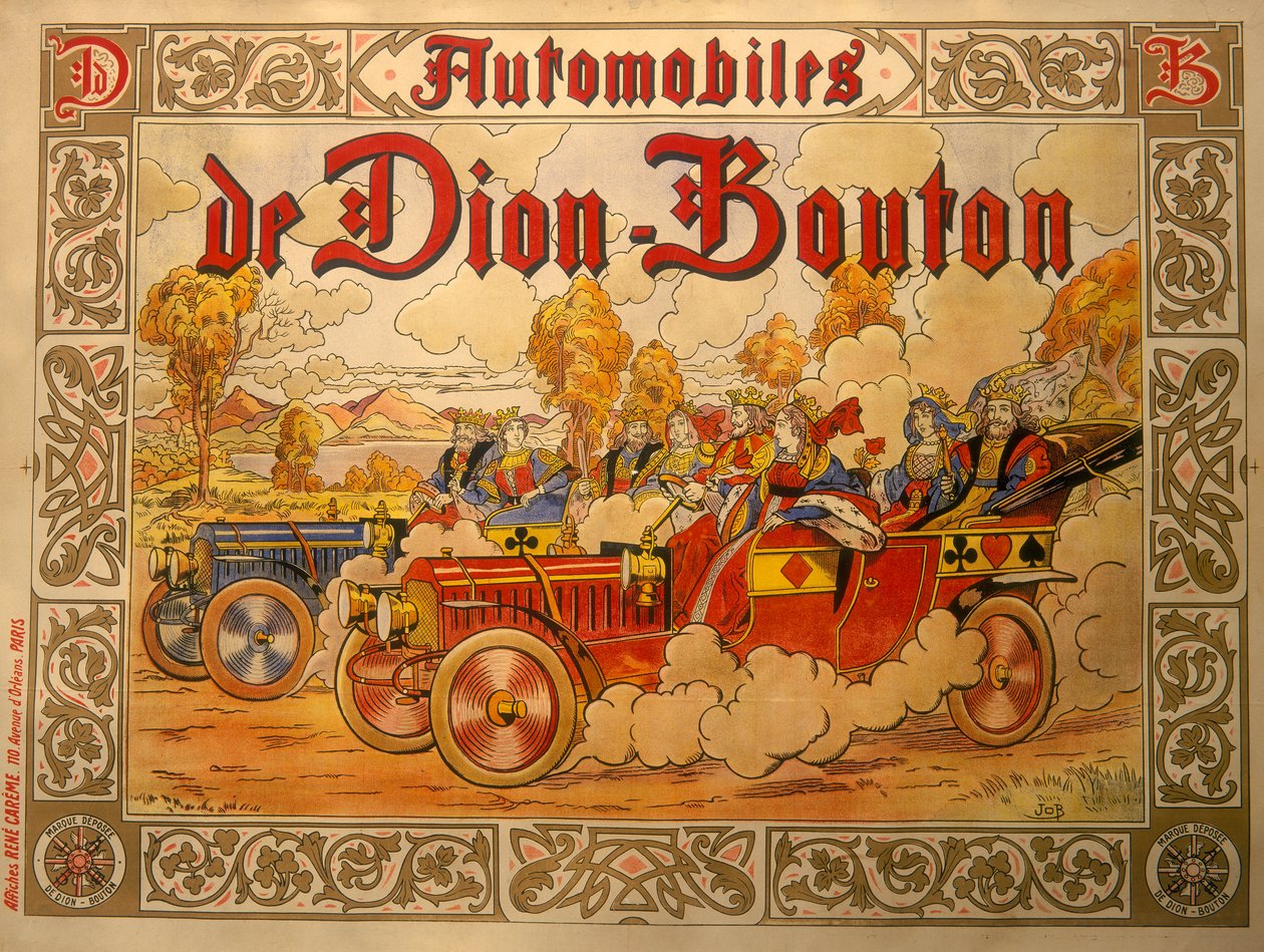 Poster die De Dion Bouton-auto