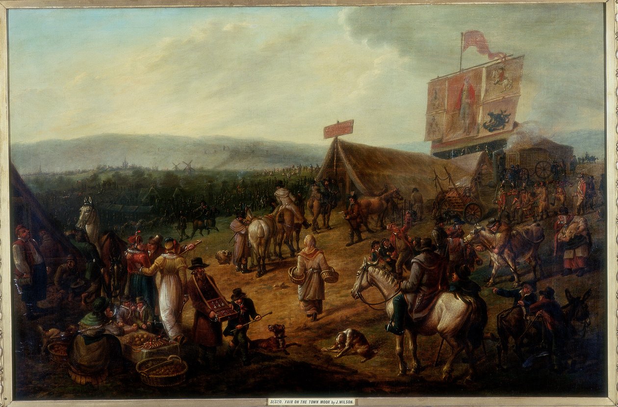 Kermis op de Town Moor, Newcastle, c.1810 door Jock Wilson