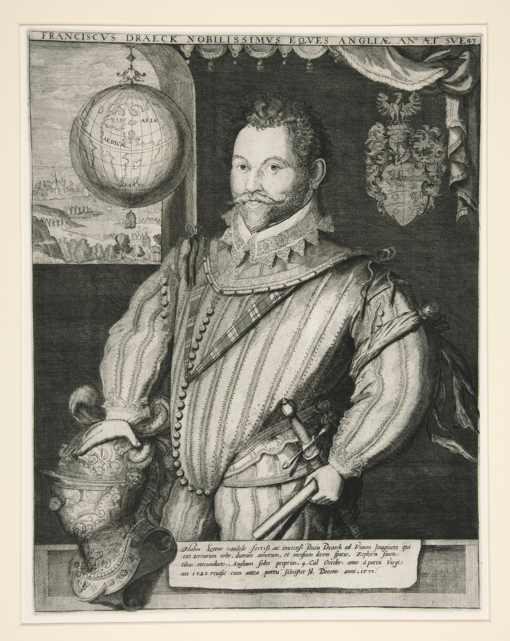 Sir Francis Drake door Jodocus Hondius