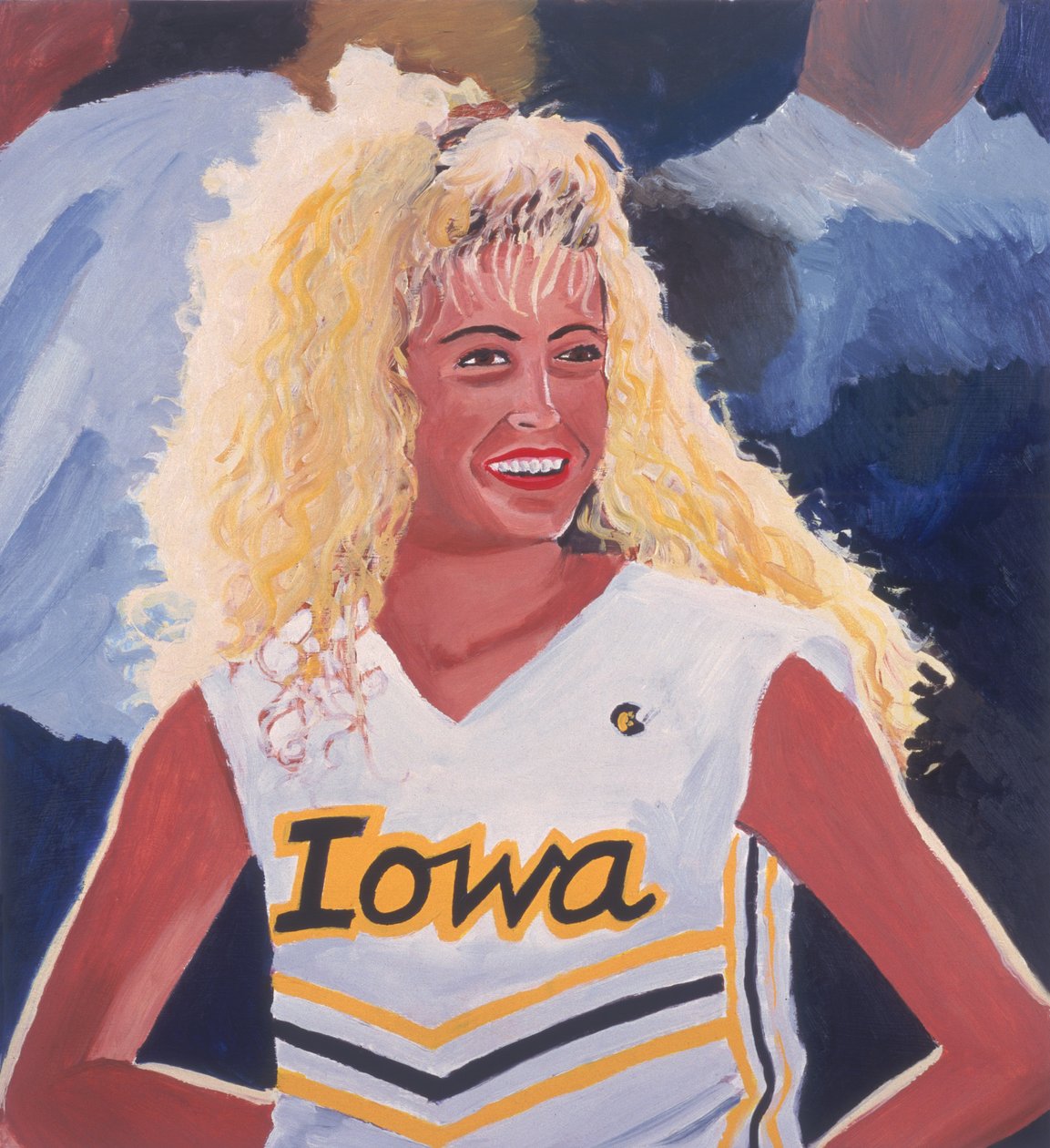 Iowa cheerleader door Joe Heaps Nelson