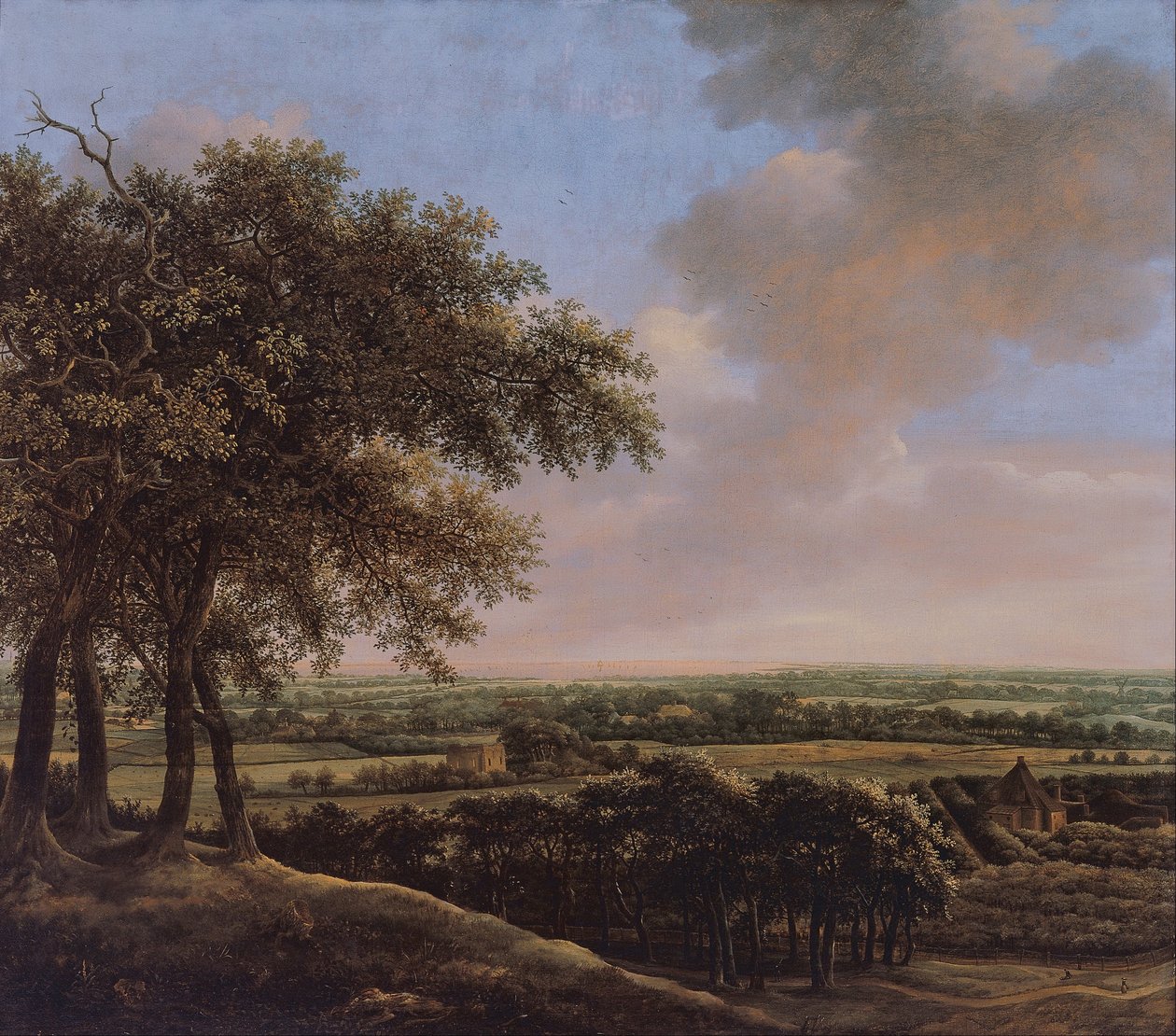 Landschap met Vier Bomen door Johan de Lagoor