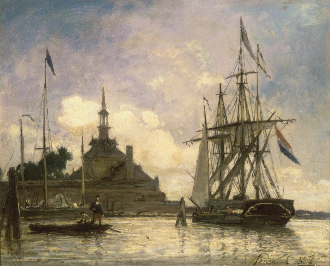 Haven van Rotterdam door Johan Barthold Jongkind