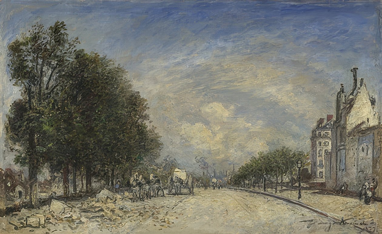 Boulevard de Port-Royal, Parijs door Johan Barthold Jongkind