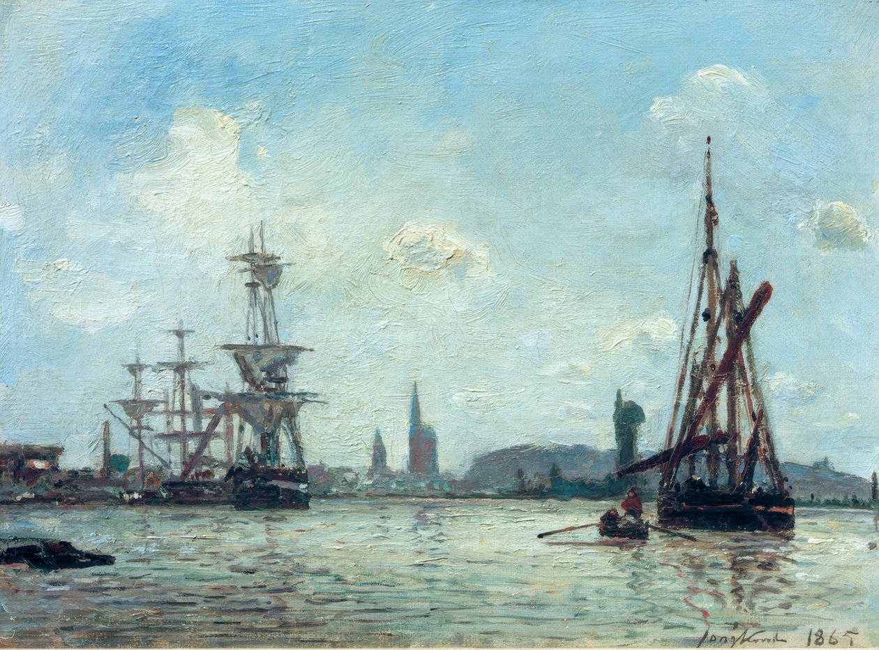 De Seine bij Rouen door Johan Barthold Jongkind