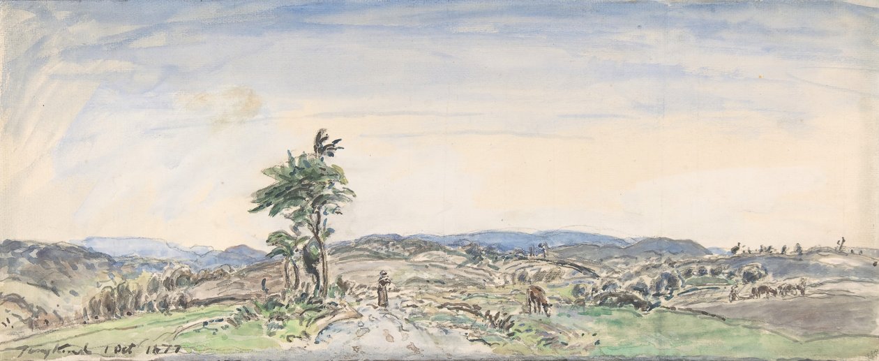 Landschap door Johan Barthold Jongkind