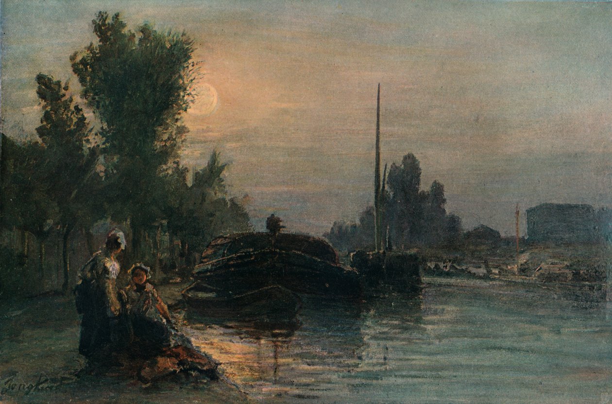 Maanlicht, ca. 1870 door Johan Barthold Jongkind