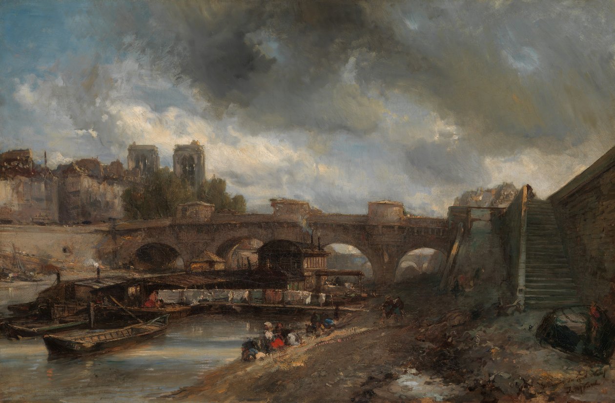De Pont Neuf, 1849-50 door Johan Barthold Jongkind