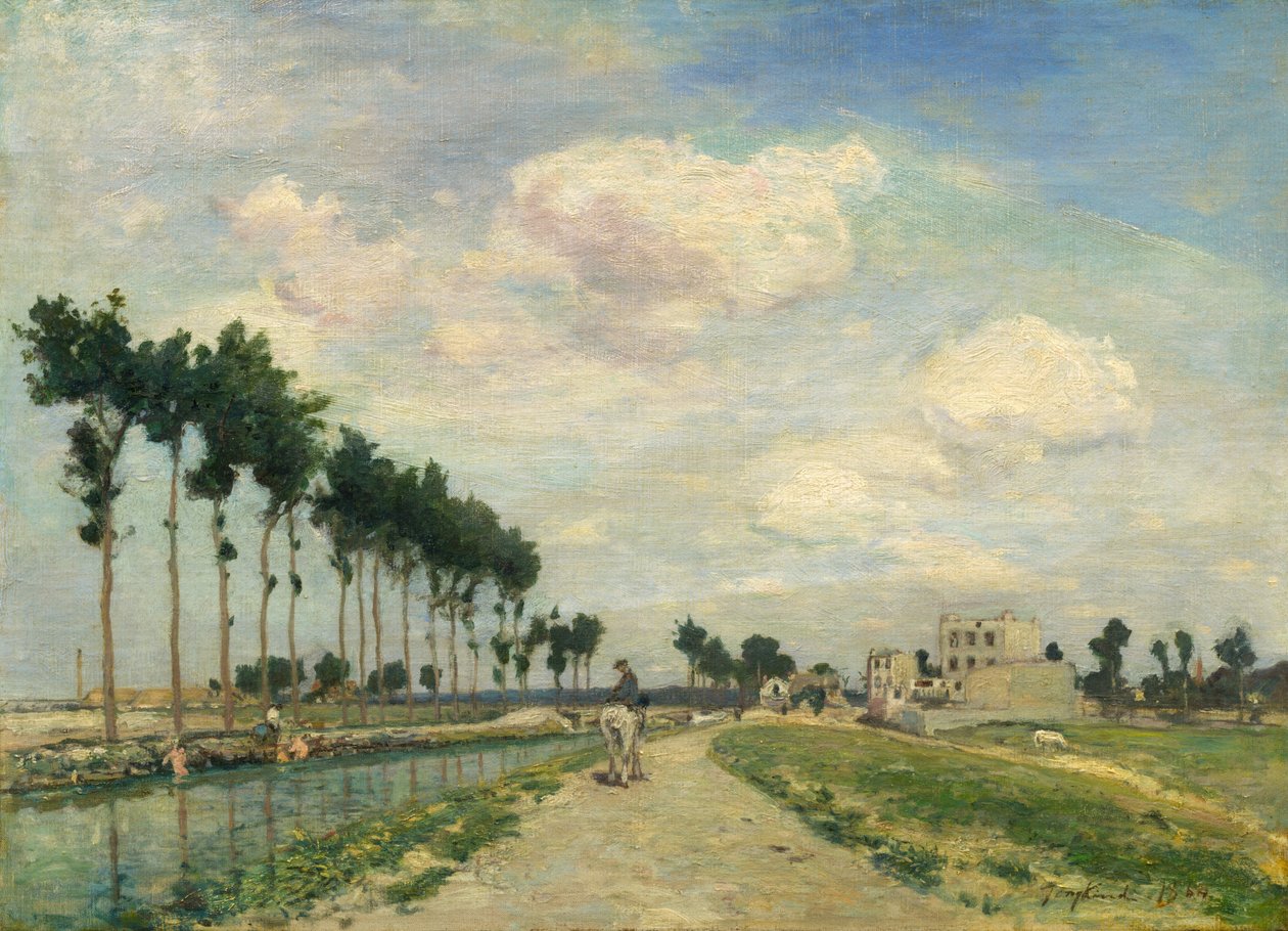 Het jaagpad door Johan Barthold Jongkind