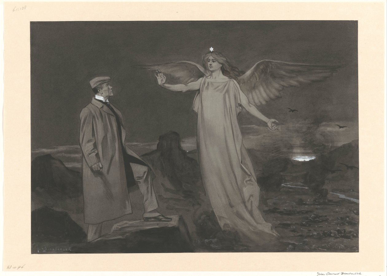 Chamberlain en de Vredesengel door Johan Braakensiek