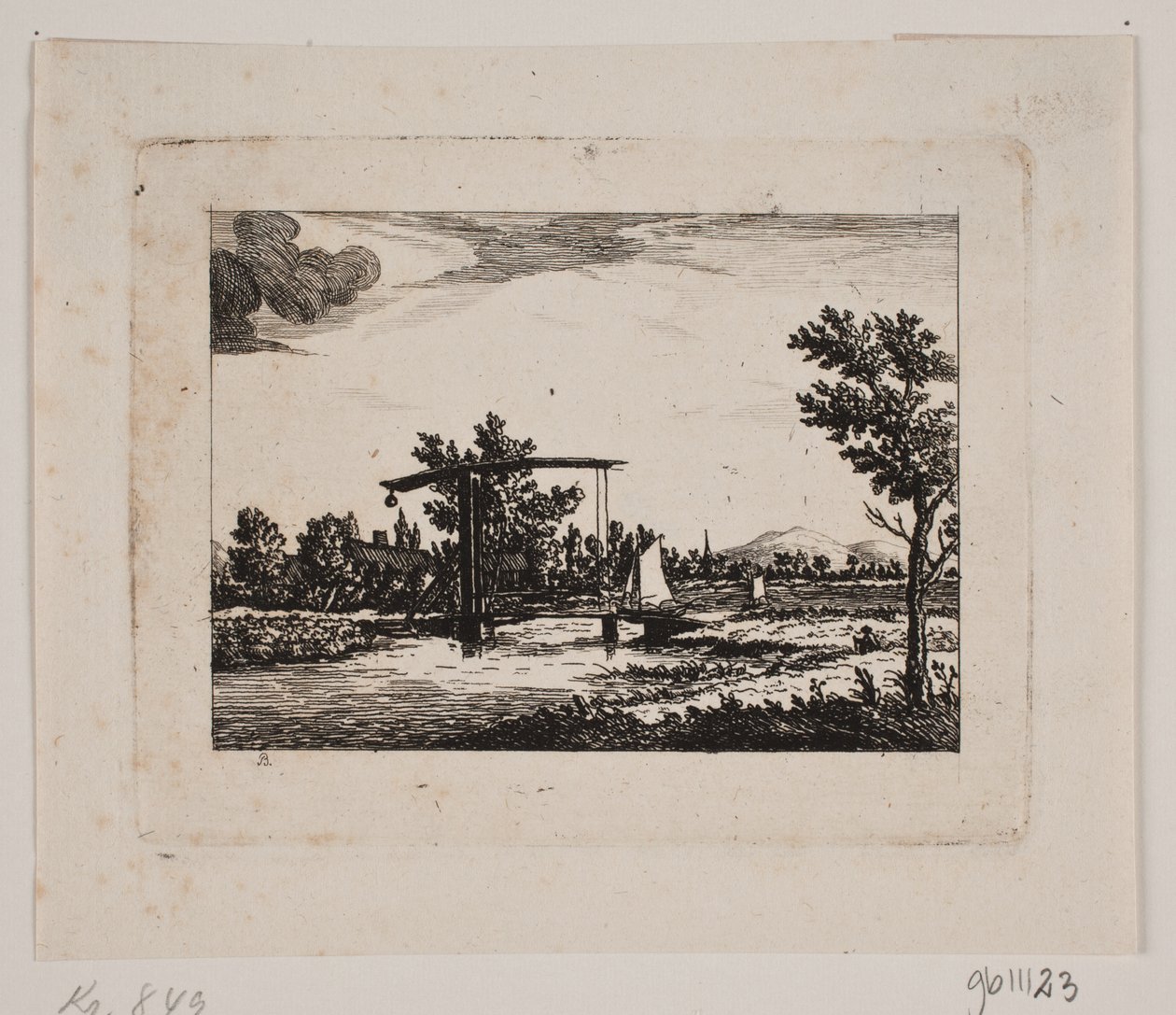 Landschap met ophaalbrug door Johan Bülow