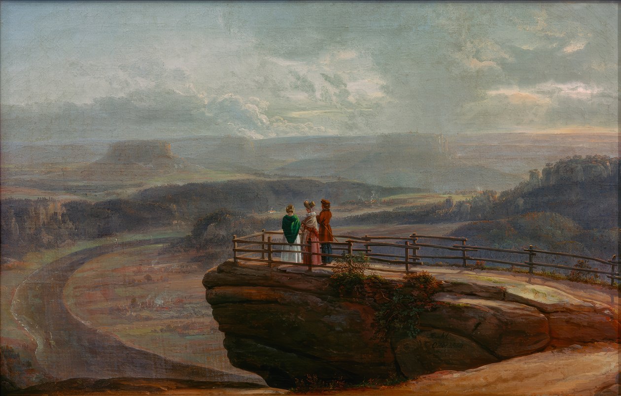 Uitzicht vanaf de Bastei door Johan Christian Dahl