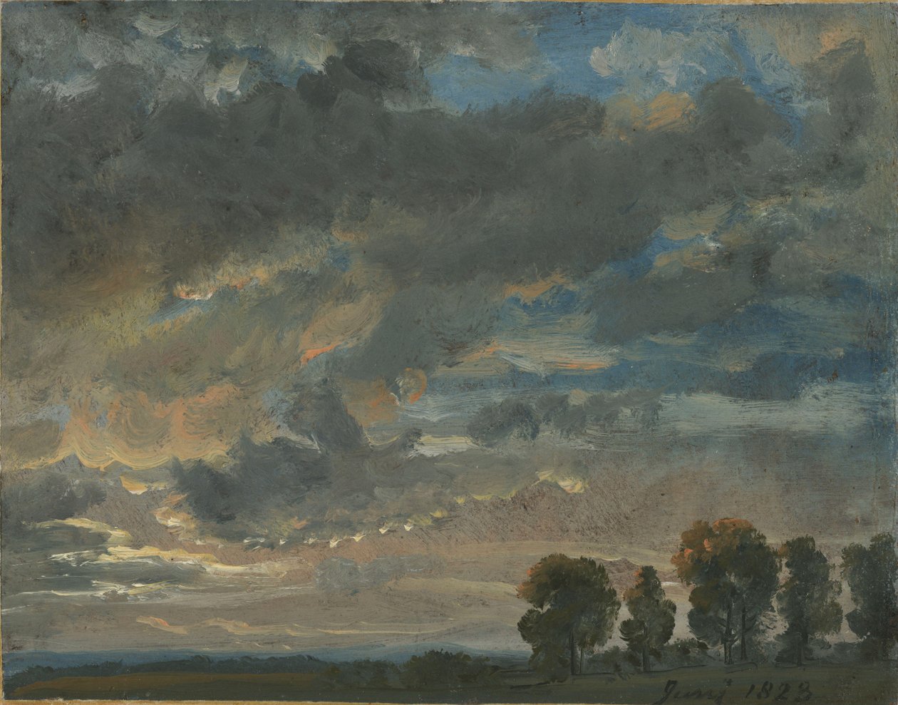 Wolken in de avond door Johan Christian Dahl