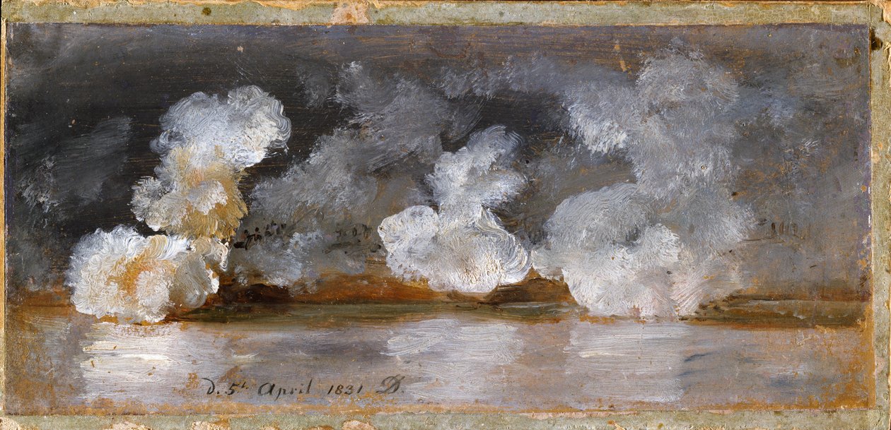 Rook van kanonschoten door Johan Christian Dahl