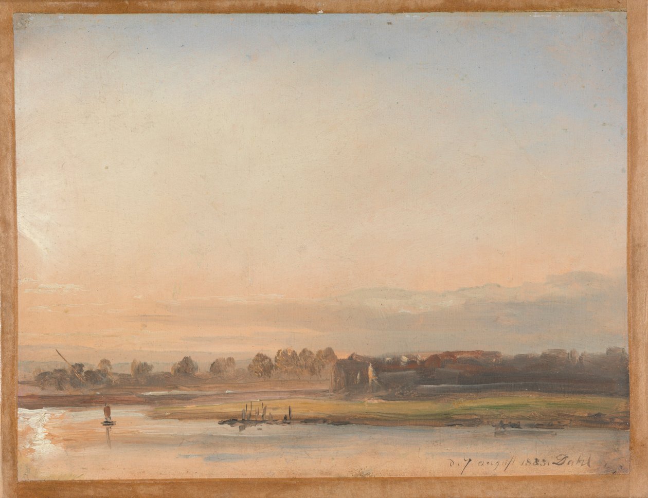 Uitzicht op de Elbe door Johan Christian Dahl