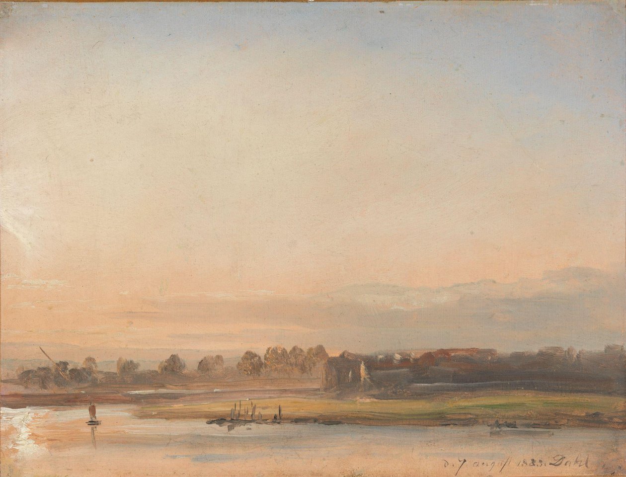 Uitzicht op de Elbe door Johan Christian Dahl
