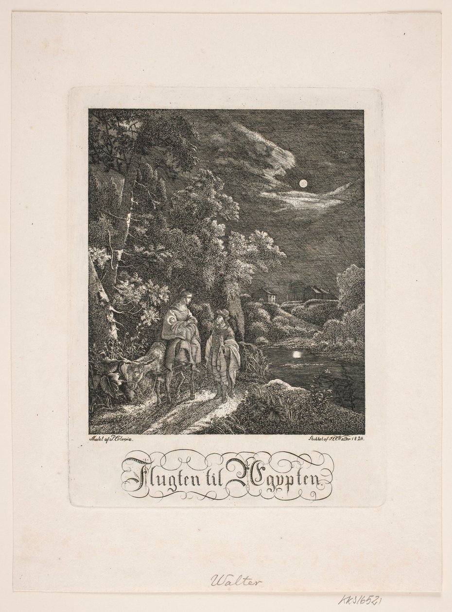 De vlucht naar Egypte door Johan Christian Ernst Walter