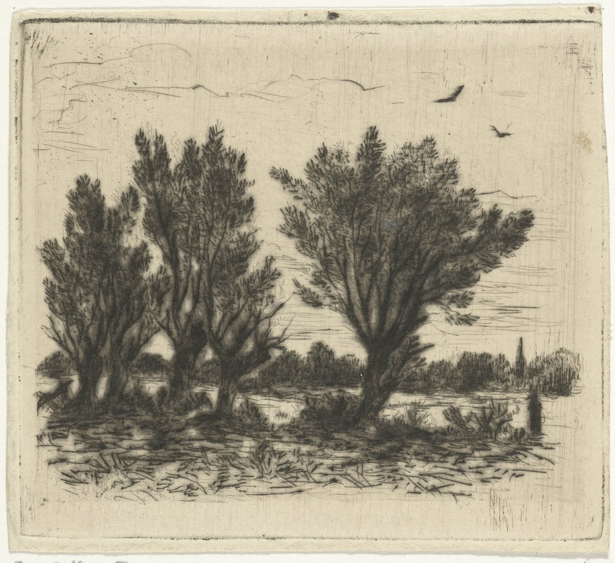 Wilgenrij door Johan Frederik Croockewit