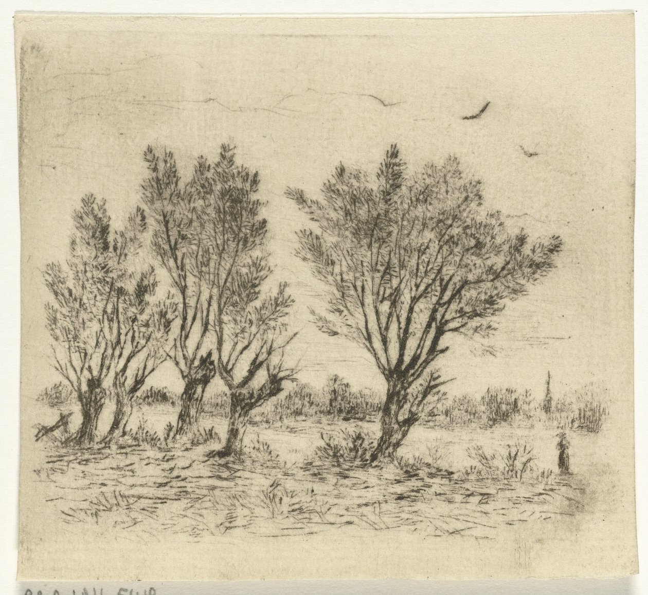 Wilgenrij door Johan Frederik Croockewit