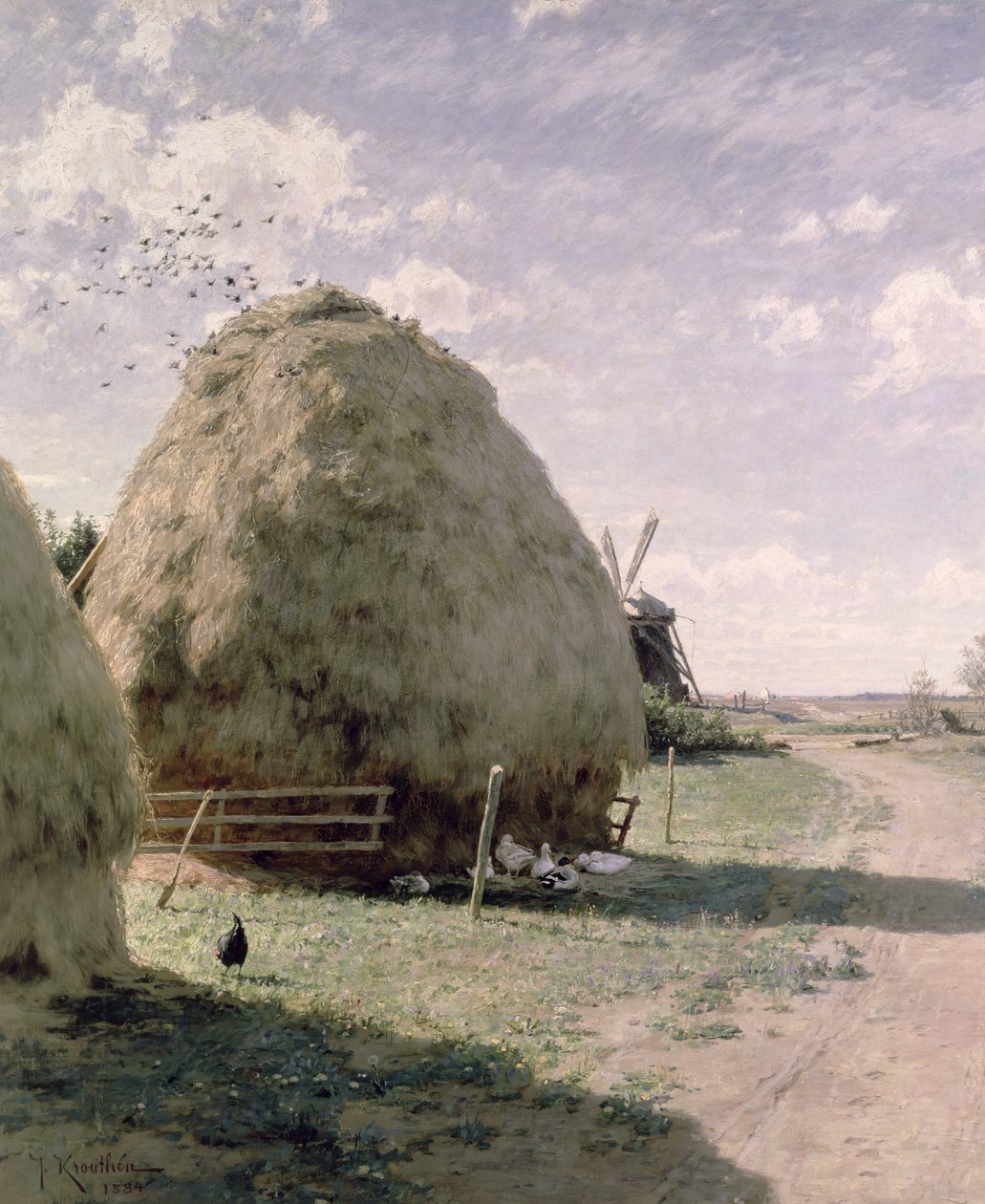 Hooibergen door Johan Fredrik Krouthen
