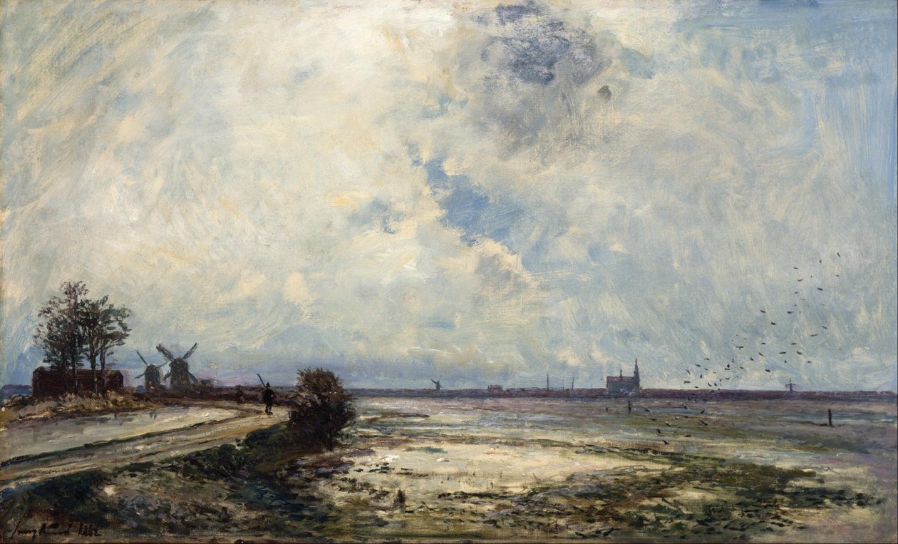 Nederlands Landschap door Johan Jongkind