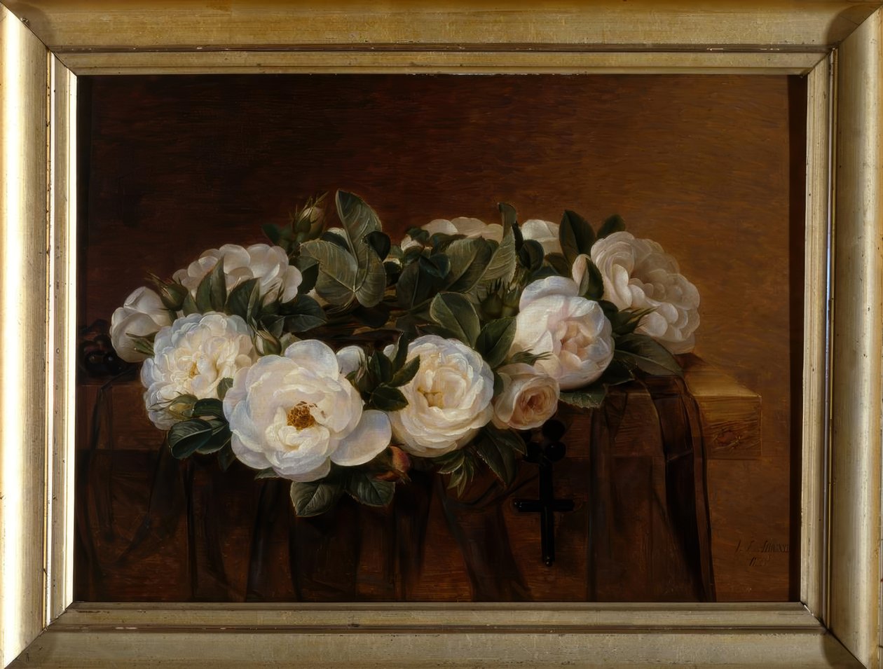 J.L. Jensen, Krans van witte rozen door Johan Laurentz Jensen