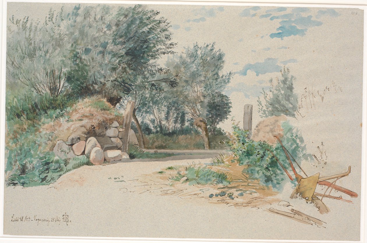 Hekken met een open poort door Johan Thomas Lundbye