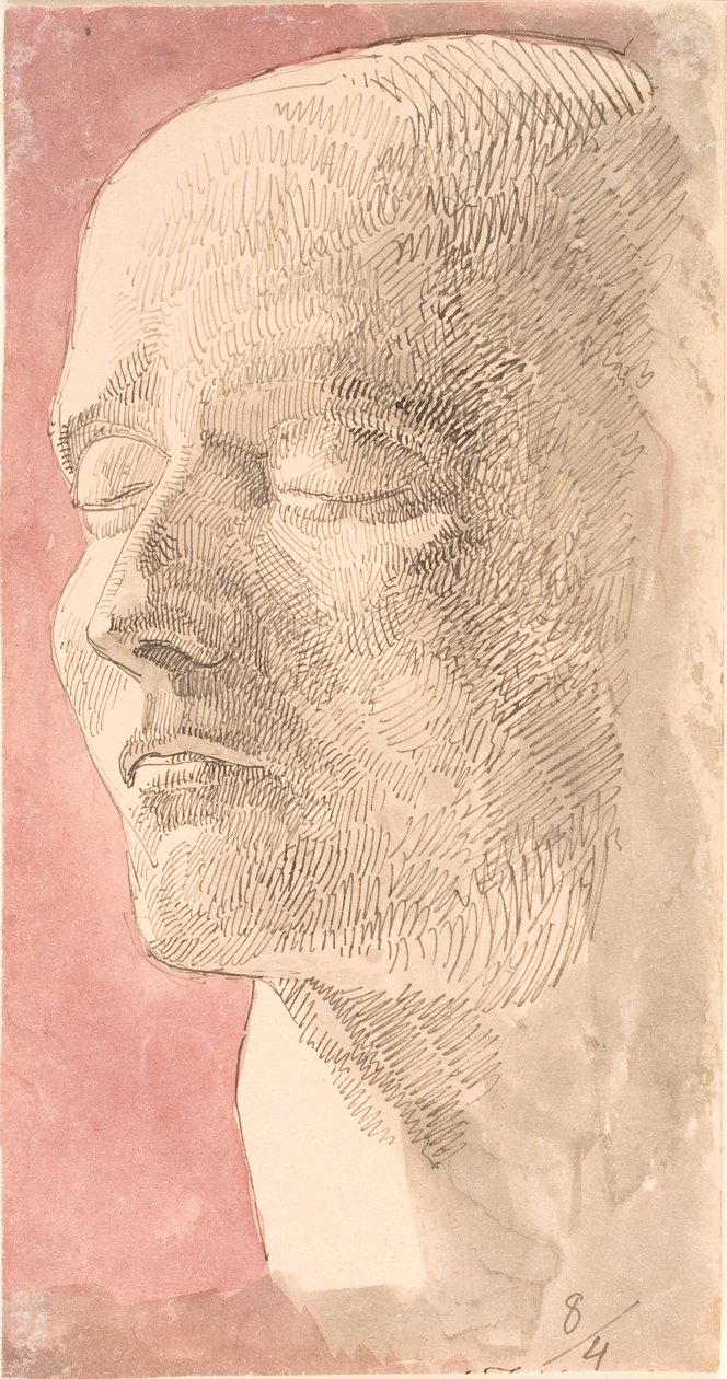 Studie na Napoleons doodsmasker door Johan Thomas Lundbye